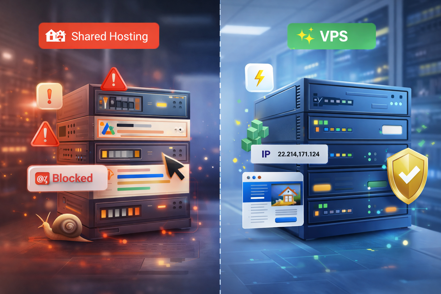 מהו אחסון VPS ולמה הוא עדיף על אחסון שיתופי