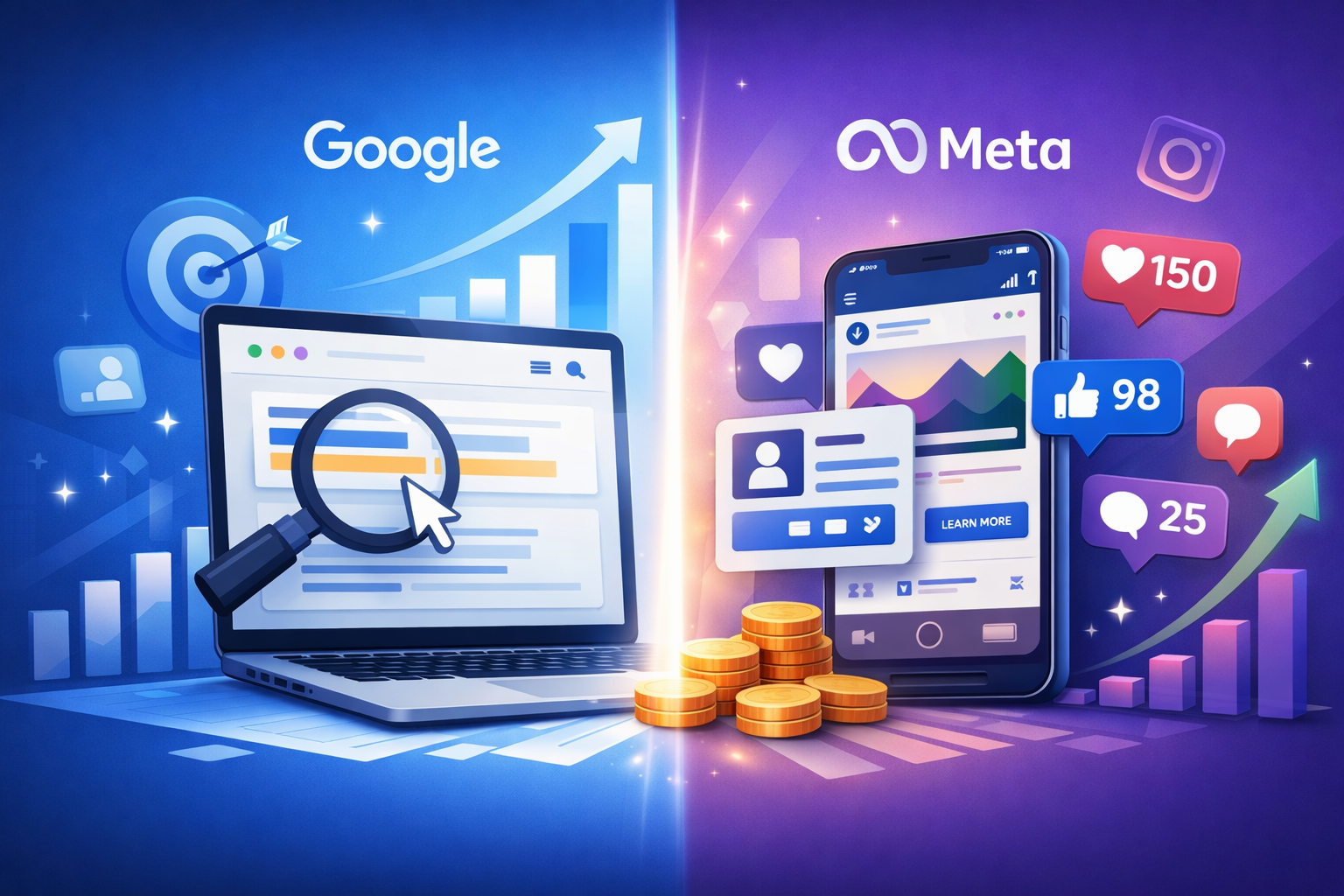 Meta Ads מול Google Ads